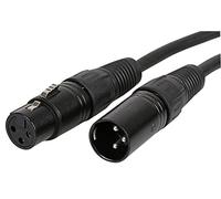 Pulse PLS00289 - Cable de micrófono XLR macho a XLR hembra (3 pines, 0,3 m), color negro