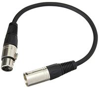 PULSE PLS00293 - Cable de micrófono XLR macho a XLR hembra, 0,3 m, níquel