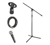 Pulse PM580s Micrófono Vocal Dinámico para Cantar, Micrófono Direccional con Soporte, Cable XLR y Clip