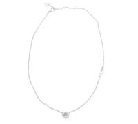 GUESS collar Stylish Coin Necklace Rhodium plateado