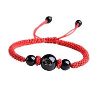 Pulsera, 12 Amuleto De Cuarzo Cristal Piedras Preciosas Animales Del Zodíaco Pulsera Los Espíritus Malignos for Proteger La Riqueza Suerte,Rata(Chicken-8 inches)