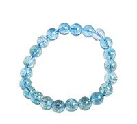 Pulsera 7 Chakras, Piedra De Cuarzo Azul Claro Natural Brazalete De Cristal Curativo Pulsera Yoga Chakra Piedra Preciosa Brazalete Pulsera Brazaletes Elásticos Regalo De Joyería Para Mujeres Hombr