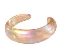 Pulsera acrílica ligera y geométrica, cómoda, iridiscente, versátil, accesorio de joyería, brazalete de acrílico geométrico, brazalete de acrílico de gran tamaño, brazalete geométrico, arco iris, arte