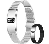 Pulsera Actividad Mujer Fitness Smartwatch: Reloj Inteligente Deportivo Delgado Monitor 24/7 y Sueño Ritmo Cardiaco SpO2 HRV Salud Función 5ATM Impermeable 2 Correas Aviso de llamada para Android iOS