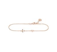 Pulsera Aérea y Corazón Luminoso en Plata de Ley 925 - Producto Fabricado en Italia - Idea de Regalo para Mujer Viajera - Modelo Seattle, Medio, Plata de ley, Circonia cúbica