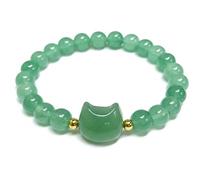 Pulsera ajustable con cuentas de gato para mujer, pulsera elástica hecha a mano con bonitas cuentas de gato, accesorio de moda divertido para todos los días para amantes de los gatos y damas