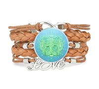 Pulsera Ajustable De Cuero Trenzado Con Diseño De Circuito Impreso, Estilo Étnico, Ideal Para Festivales De Cerveza, Veranos Literarios. Brazalete De Pulsera, Accesorio De Amor, Regalo De Cumpleaño