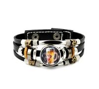Pulsera Ajustable De Cuero Trenzado Con Diseño De Entrelazamiento Cuántico Del Universo De La Boca Del Festival De La Cerveza, Brazalete Étnico Hecho A Mano, Accesorio Para Cumpleaños Y Navidad.