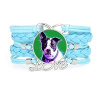 Pulsera Ajustable De Cuero Trenzado Con Diseño De Perro Pequinés Infinity