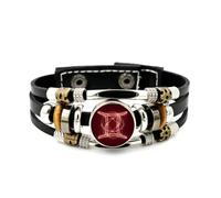 Pulsera Ajustable De Cuero Trenzado En Capas Con Aura Única De La Nebulosa De Géminis, Diseño De Entrelazamiento Cuántico, Brazalete Étnico Punk Hecho A Mano, Accesorio De Amistad, Regalo De Cump