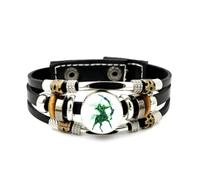 Pulsera Ajustable De Cuero Trenzado En Capas Con Circuito De Placa De Circuito Del Guerrero Sagitario, Brazalete Étnico Musical Hecho A Mano, Accesorio De Amistad, Regalo De Cumpleaños Y Navidad