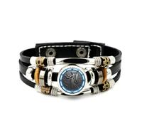Pulsera Ajustable De Cuero Trenzado En Capas Con Diseño De Ángel Virgo, Escudo Floral, Oración Y Alivio De La Suerte, Brazalete Étnico Punk Hecho A Mano, Accesorio De Amistad, Regalo De Cumpleaño