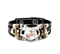 Pulsera Ajustable De Cuero Trenzado En Capas Con Diseño De Circuito Impreso Del Guerrero Sagitario, Brazalete Étnico Musical Hecho A Mano, Accesorio De Amistad, Regalo De Cumpleaños Y Navidad.