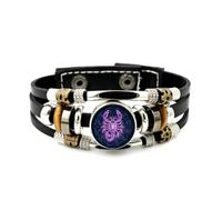 Pulsera Ajustable De Cuero Trenzado En Capas Con Diseño De Escorpión, Ora Por La Suerte, Arte Digital Fault, Brazalete Étnico Musical Hecho A Mano, Accesorio De Amistad, Regalo De Cumpleaños Y Nav
