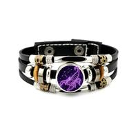 Pulsera Ajustable De Cuero Trenzado En Capas Con Diseño De Escorpión, Vibrante Universo Escorpión Cibernético Neón, Brazalete Étnico Rock And Roll Hecho A Mano, Accesorio De Amistad, Regalo De C