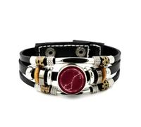 Pulsera Ajustable De Cuero Trenzado En Capas Con Mapa Digital De La Nebulosa De Escorpio, Entrelazamiento Cuántico, Brazalete Étnico Hecho A Mano, Accesorio De Amistad, Regalo De Cumpleaños Y Navid