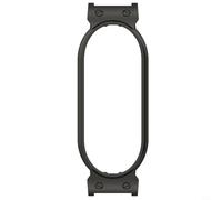 Pulsera ajustable para PLAUD para grabadora de voz con IA de notepin - Funda protectora de marco de metal con correa de tela tejida, diseño plateado (negro)