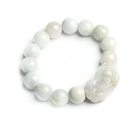 Pulsera, Amuleto de riqueza esmeralda natural for mujeres y hombres. Atrae prosperidad, amor, suerte dinero, 13,5 mm(-)