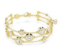 Pulsera ancha Imber, Talla redonda, Blanca, Acabado en oro de 18 quilates OS