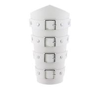 Pulsera ancha para la Edad Media, brazalete de poliuretano, protector de muñeca para sesiones de fotos de ComicCon Steampunk, Blanco, talla única