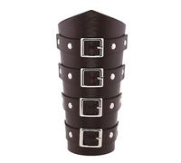 Pulsera ancha para la Edad Media, brazalete de poliuretano, protector de muñeca para sesiones de fotos de ComicCon Steampunk, Café Oscuro, talla única