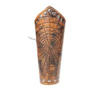 Pulsera ancha para la Edad Media, brazalete protector de muñeca para sesiones de fotos de ComicCon pulseras de calavera a granel, Marrón, talla única