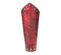 Pulsera ancha para la Edad Media, brazalete protector de muñeca para sesiones de fotos de ComicCon pulseras de calavera a granel, Rojo, talla única