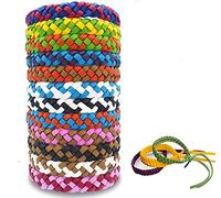 Pulsera antimosquitos protección Natural contra Insectos, Apta para niños, para Interiores y Exteriores, Color Negro, Rojo, Amarillo y Multicolor 12 Unidades