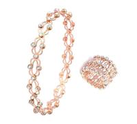 Pulsera apilable imán regalo mujeres joyería retráctil pulsera de transformación ajustable anillo plegable anillo telescópico retráctil pulsera mujeres hombres hombres perlas colores anillos, A, Metal