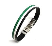 Pulsera Bandera Extremadura | Piel de vacuno natural | Largo Ajustable multicolor