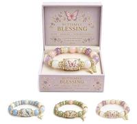 Pulsera Bendiciones de Pájaro Azul Edición Limitada 2026, Pulsera Bendición de Colibrí Mariposa, Pulsera con Dije de Pájaro Inspirador, Joyería Inspiradora de Nuevos Comienzos para Mujer (#C)