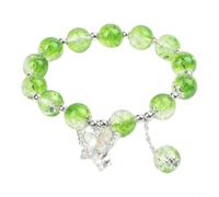 Pulsera biomimética ecológica de venas de hoja con cadena modular y partículas luminiscentes para mejorar la estética (mariposas verdes)