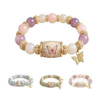 Pulsera Bluebird Blessing de edición limitada 2026, una inspiradora pulsera de cuentas con el poder del colibrí, una bendición para las joyas de las mujeres en verano y primavera., One Size, Plateado