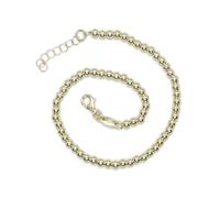 Pulsera bolas mujer Oro 18k 3mm con Alargador y Collar a Juego