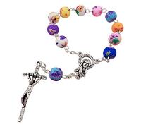 Pulsera católica de San Benito para rosario de una década, regalo de la Divina Misericordia, Resina,