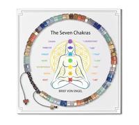 Pulsera Chakras Mujer con Piedras Naturales,Pulsera 7 Chakras de Cristal para Energía y Meditación,Energética Yoga para Mujer o Hombre,Joyería Espiritual para Ansiedad, Estrés, Protección y Equilibrio