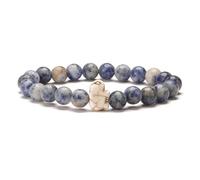 Pulsera Chakras Mujer, Pulseras Elásticas Trenzadas Con Cuentas De Cristal De Piedra Preciosa Natural De 8 Mm Con Partículas Grandes Irregulares Para Aliviar El Estrés, La Meditación Y El Yoga,