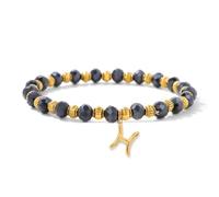 Pulsera Chakras, Pulseras Elásticas Con Cuentas De Vidrio Electrochapado De 4 X 6 Mm Con Diseño De Nicho, Para Aliviar El Estrés, El Reiki Y El Yoga, Con Los 12 Colgantes Del Zodíaco, Joyas En