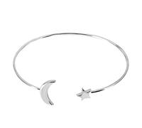 Pulsera chapada en cobre duradera, pulsera única de luna y cobre estrella, cobre versátil y elegante, con cierre abierto conveniente, #-02, Cobre, No es una piedra preciosa