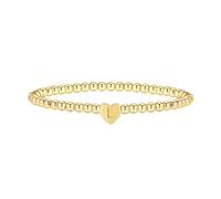 Pulsera chapada en mm, anillos elásticos, pulsera con cuentas de oro, regalo de pulsera de luna rosa, mm, joyas, talla única, Metal, No es una piedra preciosa