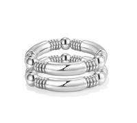 Pulsera chapada en oro de 14 quilates para mujer, gruesa, curvada, apilable, con bolas, elásticas, 7, Resina, Ágata
