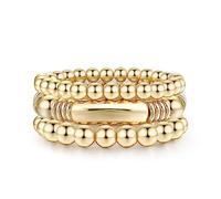 Pulsera chapada en oro de 14 quilates para mujer, gruesa, curvada, apilable, con bolas, elásticas, 7, Resina, Ágata