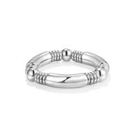 Pulsera chapada en oro de 14 quilates para mujer, gruesa, curvada, apilable, con bolas, elásticas, 7, Resina, Ágata