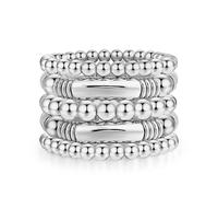 Pulsera chapada en oro de 14 quilates para mujer, gruesa, curvada, apilable, con bolas, elásticas, 7, Resina, Ágata