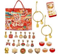 Pulsera China Para Niños - Exquisito Colgante De Pulsera Del Año Nuevo Lunar | Pulseras De Cuerdas Con Colgantes De Bricolaje | Para Año Nuevo, Regalos Para Niños Y Niñas, Creación De Alegrías,