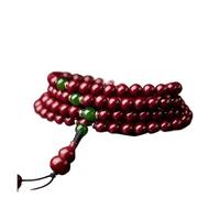 Pulsera Cinnabar de seis caracteres con mantra de 108 cuentas para mujer, diseño simple de cuatro anillos con arena emperador Zijin (40 x 40 cm)