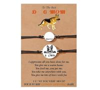 Pulsera clásica genérica de cuarzo, pulsera con perlas y letras, ideal como regalo de cumpleaños para tu pequeña elección de pareja, 4 conjuntos de joyas, talla única, Cristal artificial, No es una