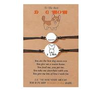 Pulsera clásica genérica de cuarzo, pulsera con perlas y letras, ideal como regalo de cumpleaños para tu pequeña elección de pareja, 4 conjuntos de joyas, talla única, Cristal artificial, No es una