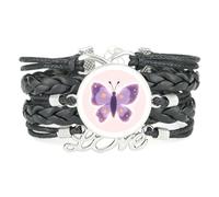 Pulsera Colorida,Degradada,Con Diseño De Mariposa,Cuántica,Ajustable,De C
