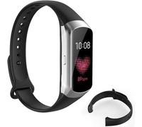 Pulsera compatible con Samsung Galaxy Fit SM-R370, resistente al agua, suave y transpirable, correa de repuesto de silicona para Samsung Galaxy Fit SM-R370 para hombre y mujer,Negro